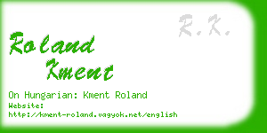 roland kment business card
